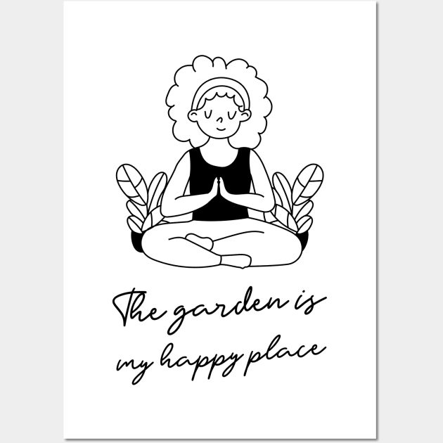 the garden is my happy place Wall Art by juinwonderland 41